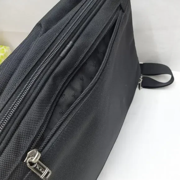 Tumi FXT Ballistic Black Nylon Pushlock Briefcase Messenger Laptop Bag - Picture 15 of 16